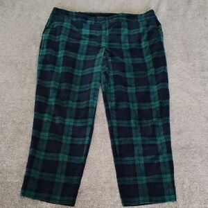 Talbots Plaid Velvet Hampshire Ankle Pants